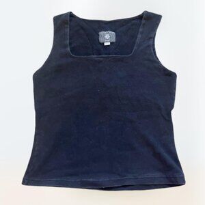 Y2k 2000s Vintage Heavenly Bodies Sport Black tank top square neckline size M